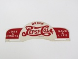 Drink Pepsi-Cola double-dot logo license plate attachment sign. Size: 11