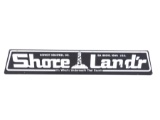 Vintage Shore Land'r Trailers double-sided tin sign with light house logo. Size: 56