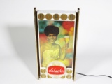 Scarce Schaefer Beer single-sided light-up tavern sign with female model with beer. Size: 8