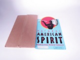 NOS The American Spirit Tobacco single-sided die-cut sign still in the original shipping sleeve. Siz