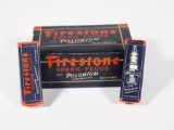 1930s Firestone Spark Plugs counter top display box still full of unused plugs.