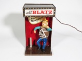Late 1950s-early 60s Blatz Beer three-dimensional light-up tavern piece. Size: 10