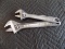 Snap on aluminium adjustable wrenches 10in & 12in