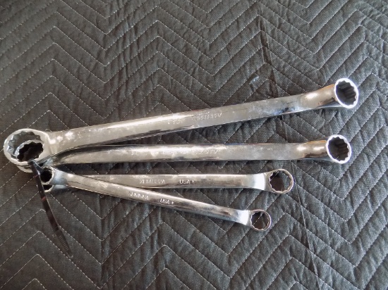 Snap on box end wrenches metric 4 piece off set