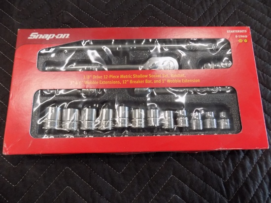 Snap on 3/8" drive metric shallow socket set