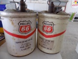 Phillips 66 5 Gallon Oil Cans