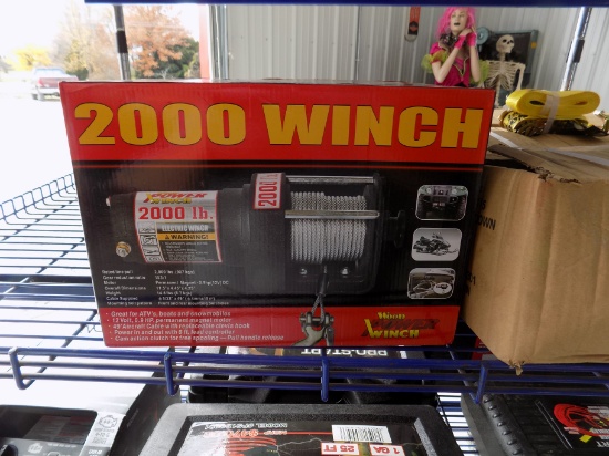 Wood Power Electric Winch 2000 LB Capacity
