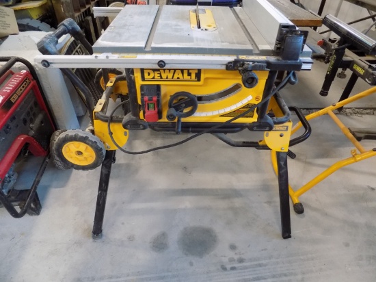 Dewalt Jobsite Table Saw W/ Rolling Stand