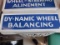 1960s Dy-Namic Wheel Balancing Single Sided Sign