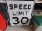 Speed Limit 30 Metal Sign