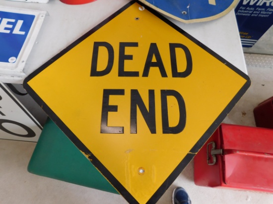 Vintage Dead End Single Sided Sign