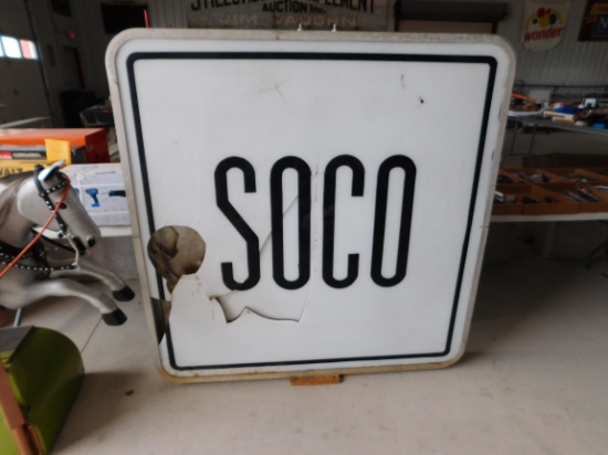 Soco Double Sided Light Up Sign One Side Broken See Picture