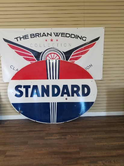 "STANDARD" Double sided porcelain sign. 84"x60"