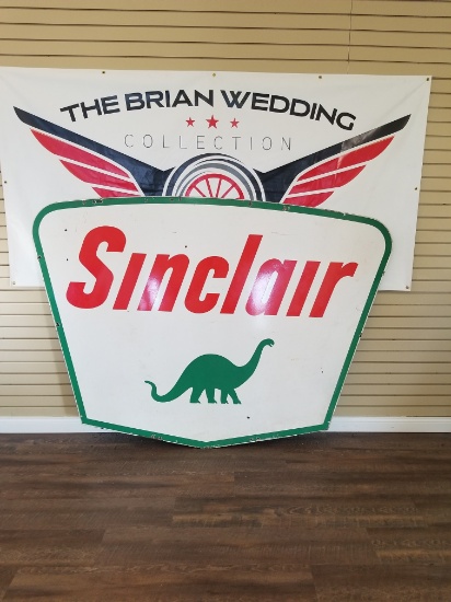 "SINCLAIR"  Double sided porcelain sign. Approximately 84"x60"
