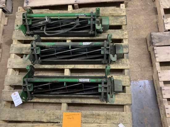 THREE 22IN JOHN DEERE GREENSMOWER REELS