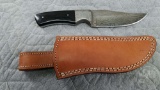 CUSTOM DAMASCUS KNIFE W/SHEATH