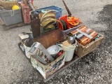 PALLET OF MISC TOOLS & EXTENSION CORDS