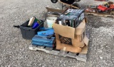 PALLET MISC ITEMS, METABO NAIL GUN AND MORE