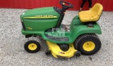 JOHN DEERE LT166 RIDING MOWER SN: MOL166D046197