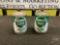 TWO METAL QUAKER STATE OIL CANS, FULL