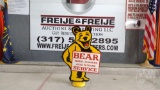 BEAR SERVICE WHEEL ALIGNING AXLE & FRAME SIGN ON A