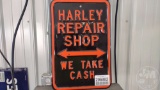 HARLEY REPAIR SHOP METAL SIGN, 18