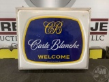 CARTE BLANCHE, WELCOME SIGN, LIGHTED, MISSING ONE SIDE, 28