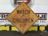 VINTAGE WATCH CHILDREN SIGN, 32
