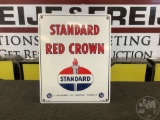 STANDARD RED CROWN METAL SIGN, 12