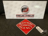 EXPRESS RAILWAY SIGN, ONE SIDED 11 X 11