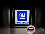 GM POWERTRAIN SINGLE SIDED LIGHT-UP SIGN, APPROXIMATELY 24”...... ACROSS BY