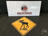 MOOSE XING SIGN, ONE SIDED 15 X 15