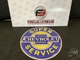 CHEVROLET SUPER SERVICE SIGN, ONE SIDED 15 X 15