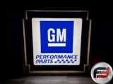 GM PERFORMANCE PARTS SINGLE SIDED LIGHT-UP SIGN, APPROXIMATELY 24”...... ACROSS