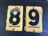 VINTAGE SET OF SHELL GAS STATION PRICE PANELS SMALL 7.5