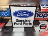 GENUINE FORD PARTS SINGLE SIDED LIGHT-UP SIGN, APPROXIMATELY 24”...... ACROSS