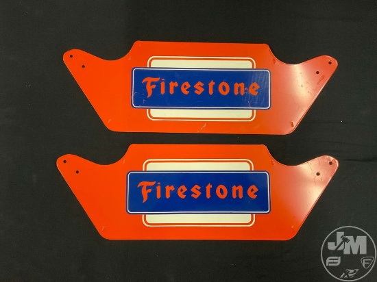 VINTAGE FIRESTONE TIRE STAND SIDES, APPROX. 23”...... X 8”......, **SIDES