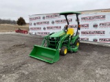 2018 JOHN DEERE 1023E 4X4 TRACTOR W/ LOADER SN: 1LV1023EHJJ123348