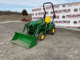 2022 JOHN DEERE 1023E 4X4 TRACTOR W/ LOADER SN: 1LV1023EPMN149404