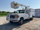 1991 FORD F-SUPER DUTY S/A BUCKET TRUCK VERSALIFT TEL29PA VIN: 2FDLF47M0MCA55201