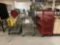 LOT OF 2 CARTS AND MOVABLE LIGHT TOWER STEEL TABLE