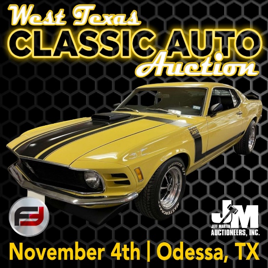 WEST TEXAS CLASSIC CAR AUCTION-NOVEMBER 4TH 9AM CT