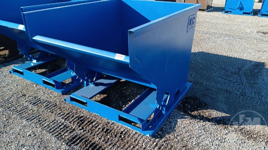DUMPING HOPPER WITH FORK POCKETS, MADE IN USA