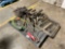 PALLET OF, HITCHES, HITCH CARRIER, CAULKING GUNS, LANDING GEAR HANDLES,