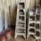 5 STEP LADDERS, 4 ALUMINUM,1 FIBERGLASS 6 FT