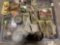 A PALLET OF, NUTS BOLTS, CABLE TIES, MISC SHOP ITEMS