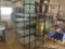 5 SHELF METAL RACK, 3 CHROME, 3 BLACK, QTY OF