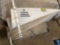 A PALLET OF, PLASTIC SHOOT, DIAMOND PLATE HYDRAULIC TANK FOR