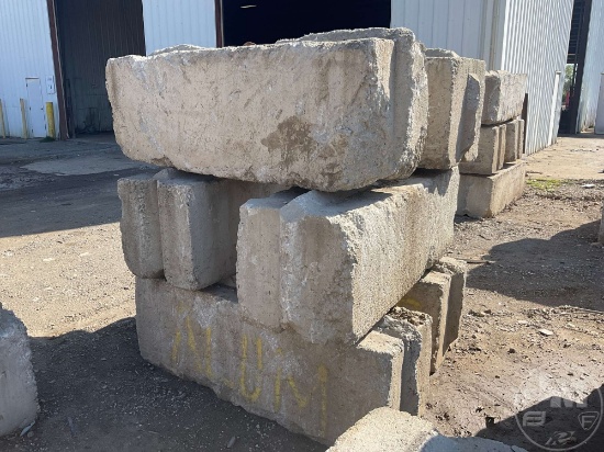 CONCRETE BARRIERS, QTY OF 6