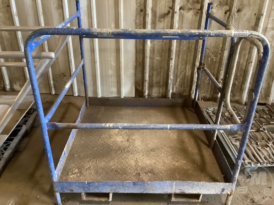 FORK LIFT BASKET WITH RAILS